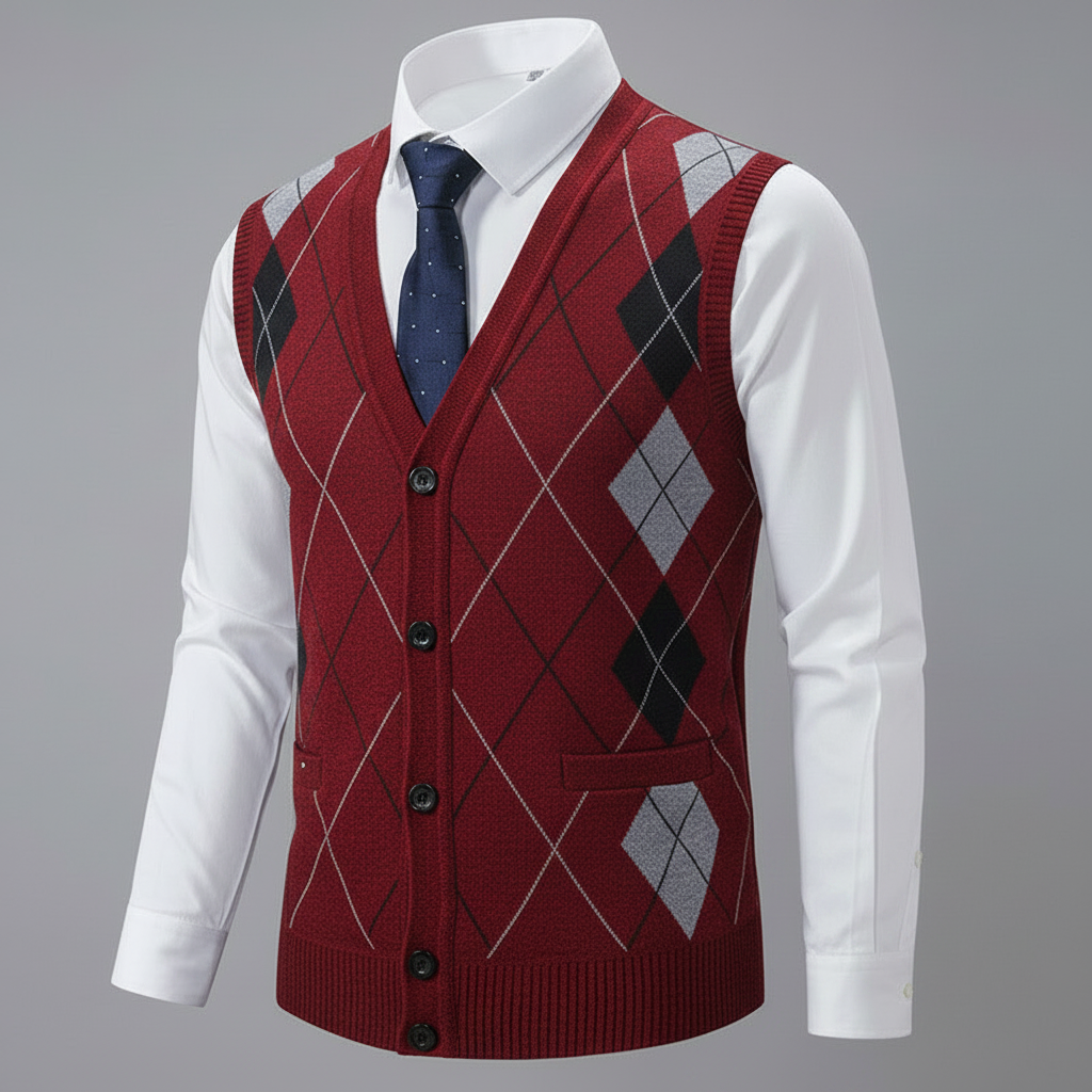 Colete Homem Diamante | Colete Para Homem Casual e Sofisticado