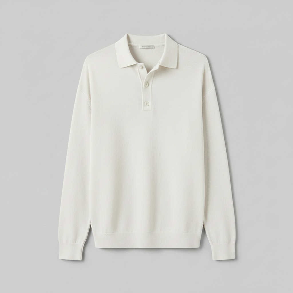 Camisa Polo Masculina Manga Longa | Camisa Casual para Homem