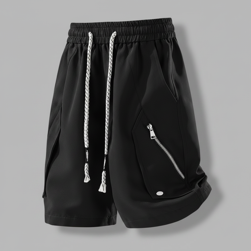 Calção Para Homem Utilitário com Bolsos com Zíper | Calções Masculinos