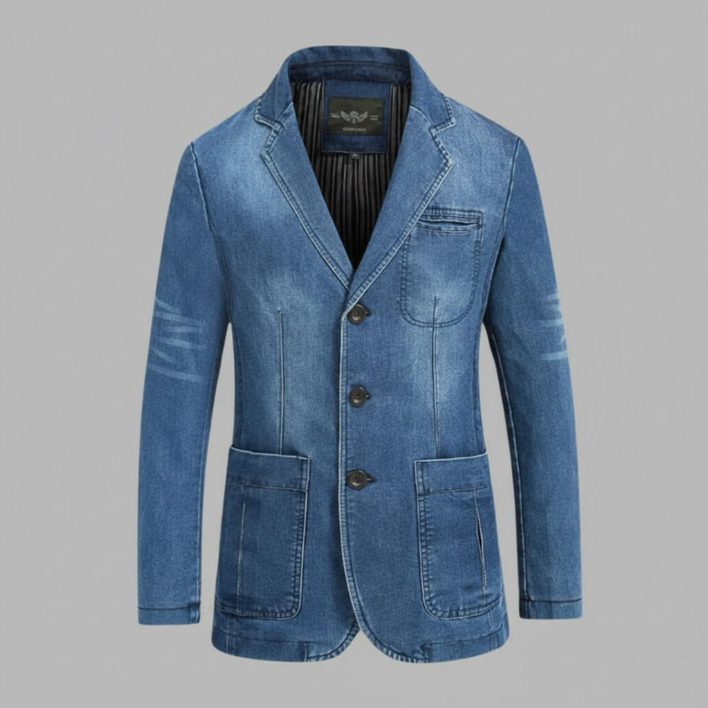 Blazer Denim Sob Medida | Blazer Para Homens Casual e Refinado