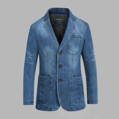 Blazer Denim Sob Medida | Blazer Para Homens Casual e Refinado