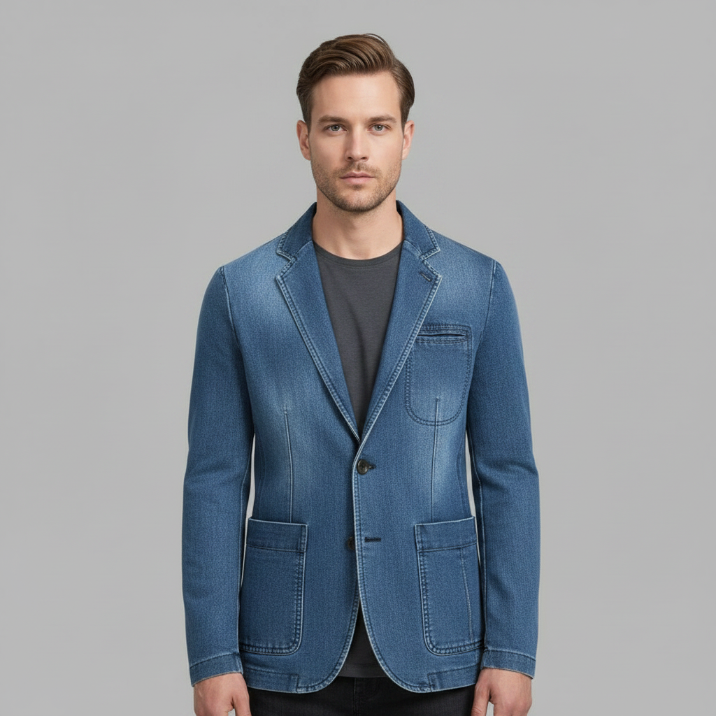 Blazer Denim Sob Medida | Blazer Para Homens Casual e Refinado