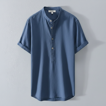 Camisa Capri | Camisa de Linho Masculina Casual Manga Curta