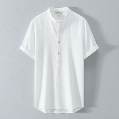 Camisa Capri | Camisa de Linho Masculina Casual Manga Curta