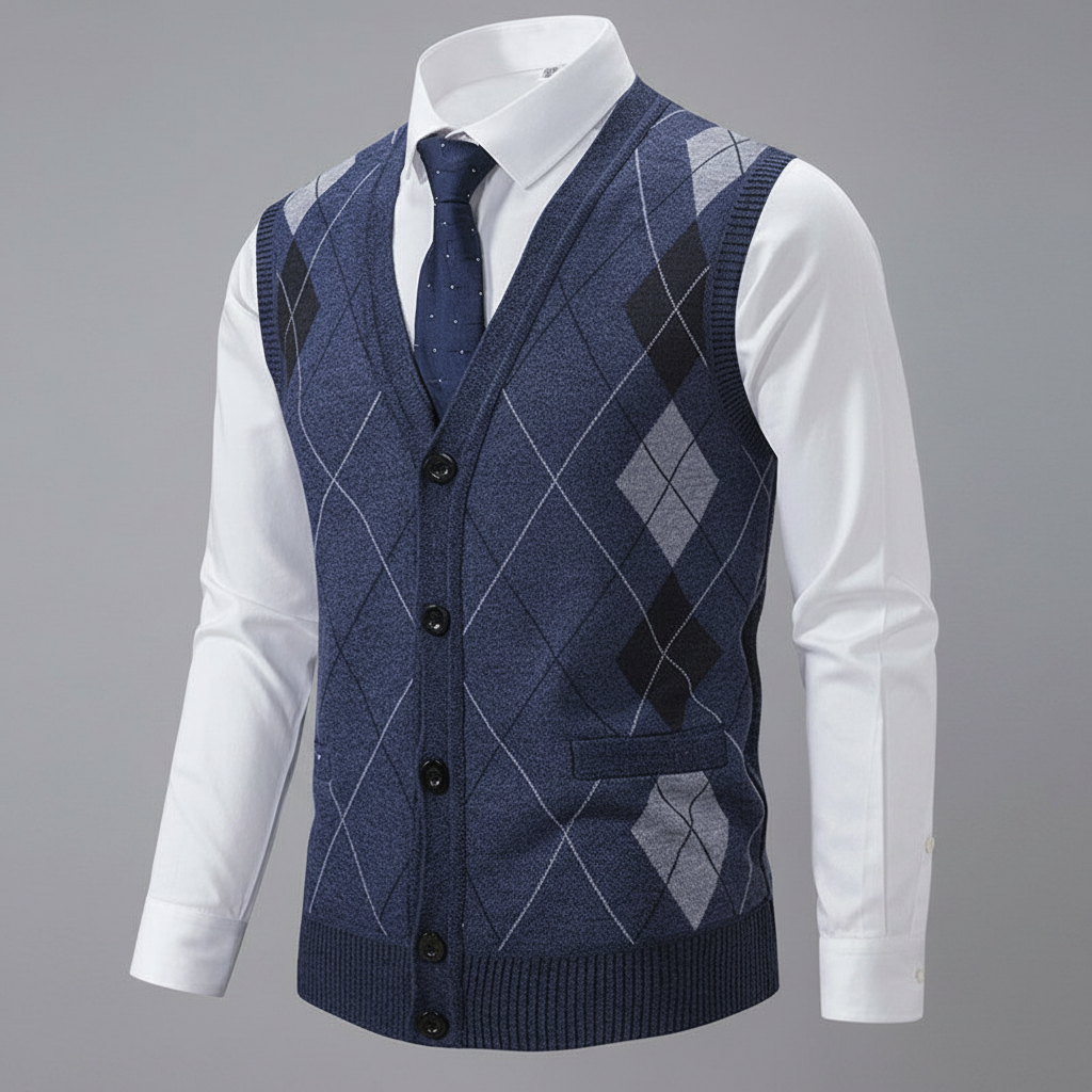 Colete Homem Diamante | Colete Para Homem Casual e Sofisticado