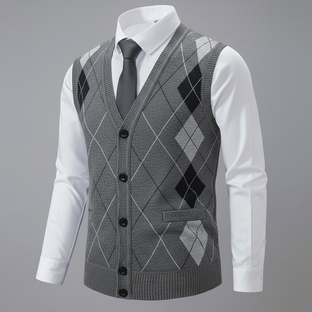 Colete Homem Diamante | Colete Para Homem Casual e Sofisticado