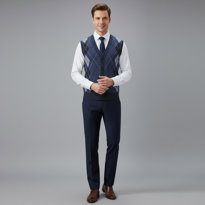 Colete Homem Diamante | Colete Para Homem Casual e Sofisticado