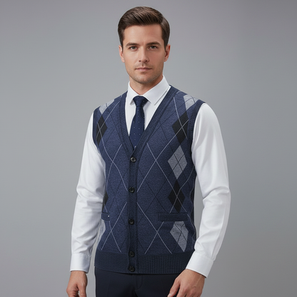 Colete Homem Diamante | Colete Para Homem Casual e Sofisticado