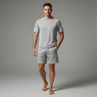 Conjunto Casual Masculino | Camisa e Shorts de Verão
