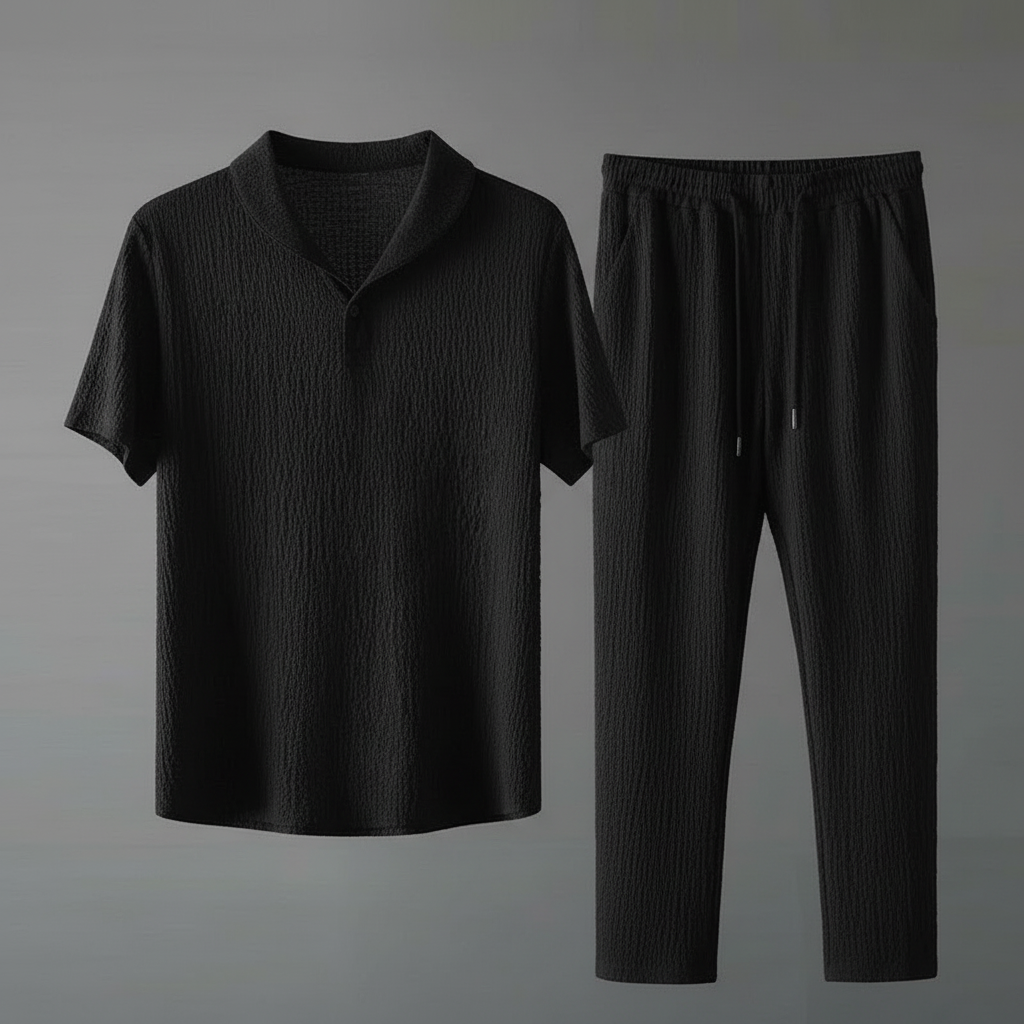 Lyno Conjunto Casual | Elegante para Homens em Preto e Branco