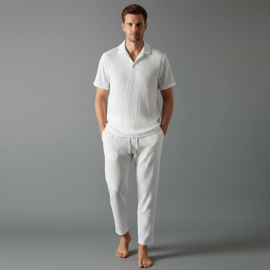 Lyno Conjunto Casual | Elegante para Homens em Preto e Branco