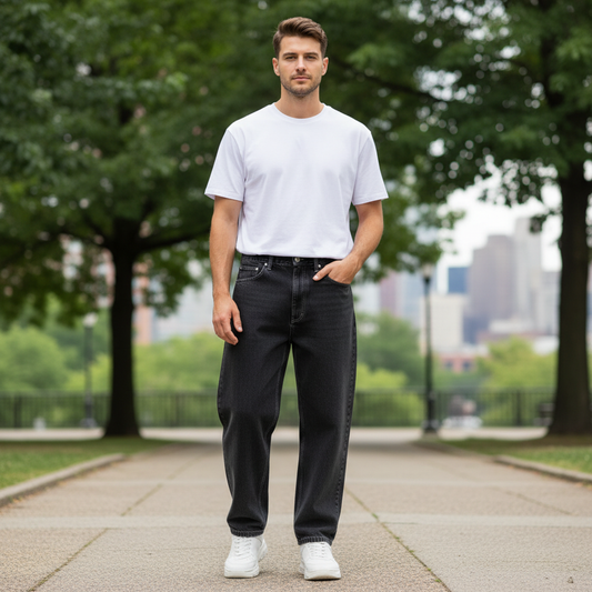 Calça Wide Leg Masculina Samuel | Calça Jeans Casual