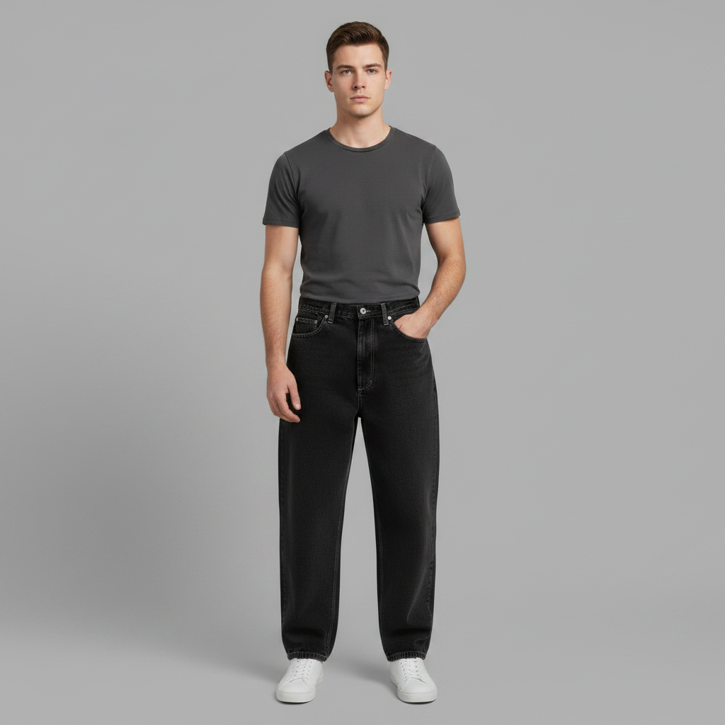 Calça Wide Leg Masculina Samuel | Calça Jeans Casual
