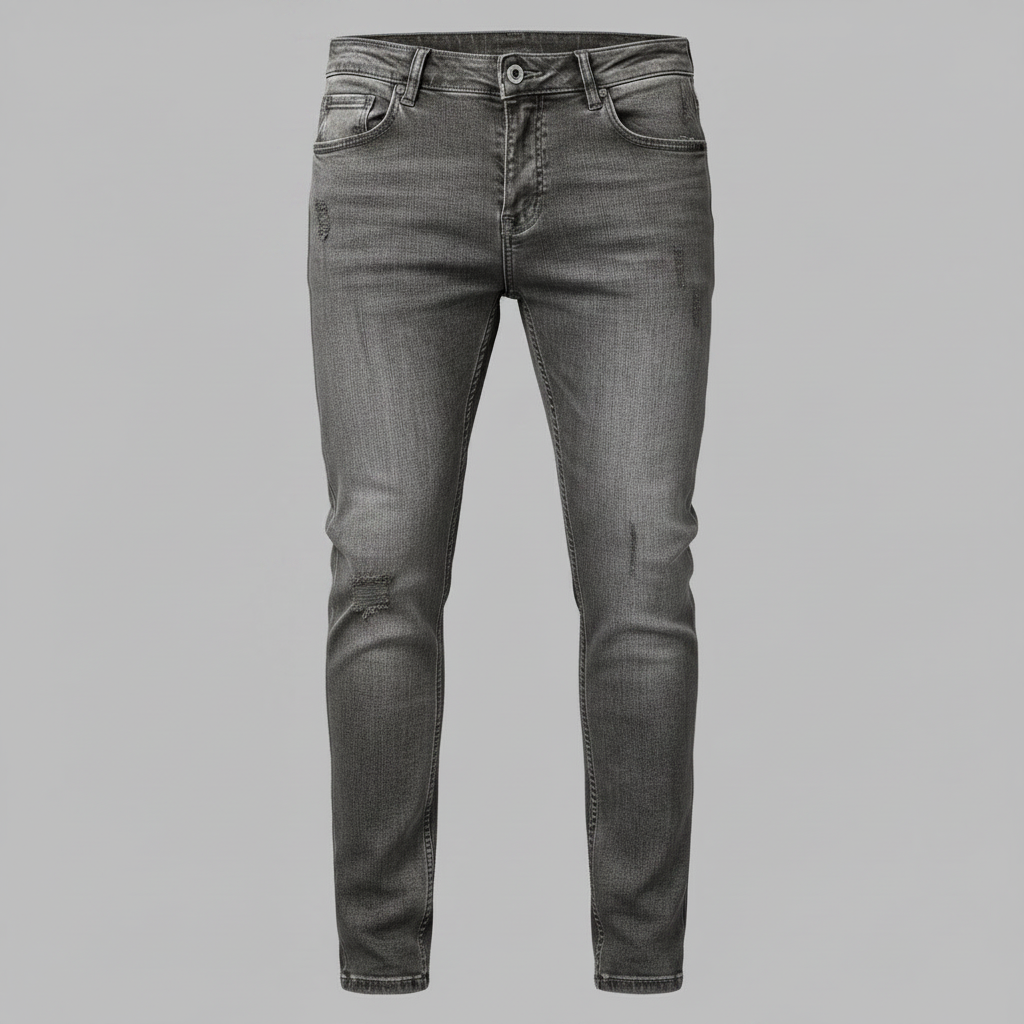 Calça Jeans Slim Fit Rasgado Masculino | Calça Casual Confortável