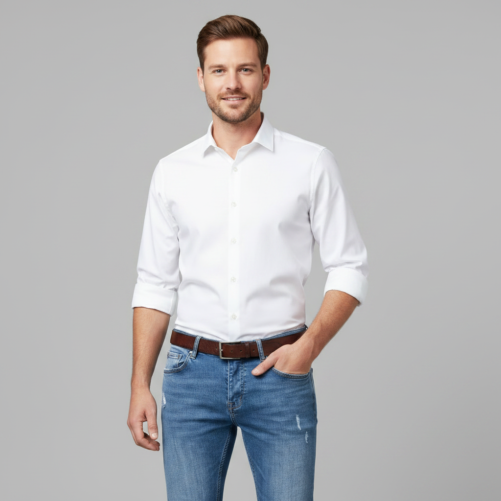 Calça Jeans Slim Fit Rasgado Masculino | Calça Casual Confortável