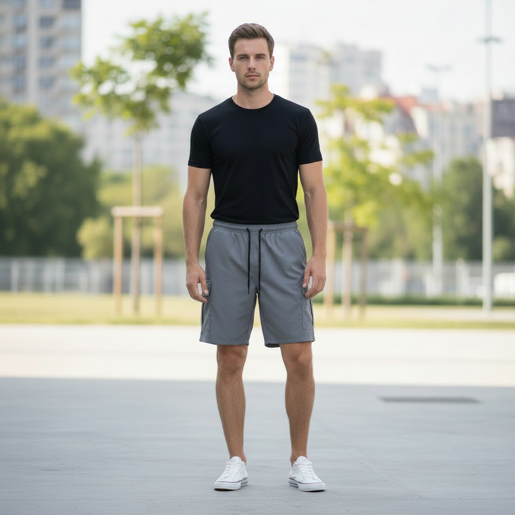 Short Cargo Masculino com Cintura Ajustável | Casual Verão