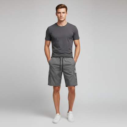 Short Cargo Masculino com Cintura Ajustável | Casual Verão