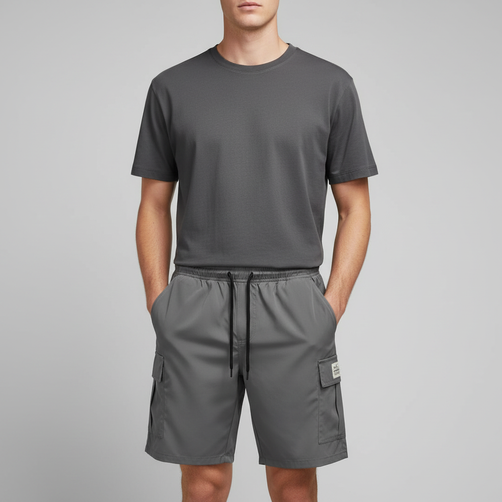 Short Cargo Masculino com Cintura Ajustável | Casual Verão