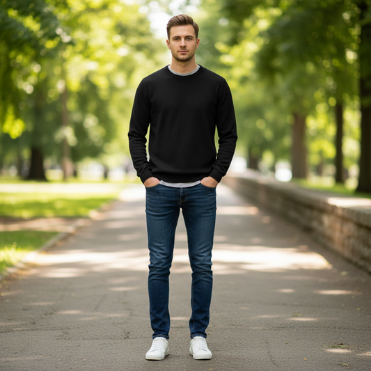 Suéter Masculino Gola Redonda | Conforto Diário Casual