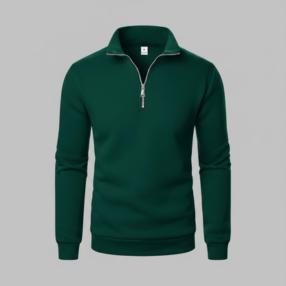 Sweatshirt Masculino com Gola Alta e Zíper Curto | Casual e Confortável