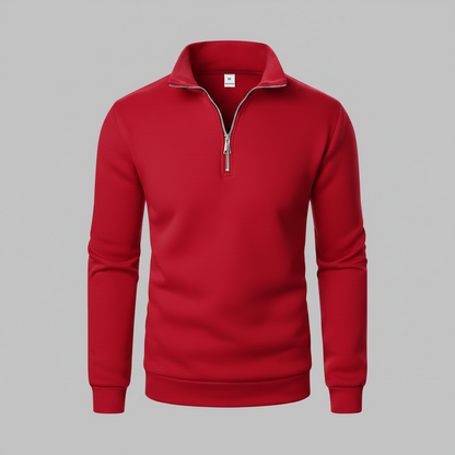 Sweatshirt Masculino com Gola Alta e Zíper Curto | Casual e Confortável