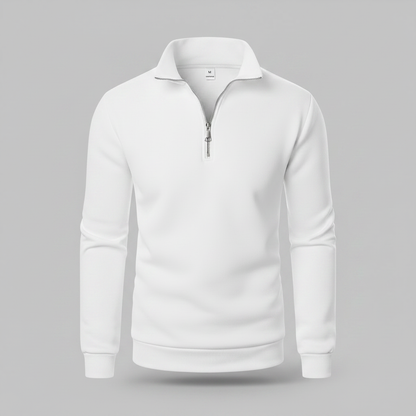Sweatshirt Masculino com Gola Alta e Zíper Curto | Casual e Confortável