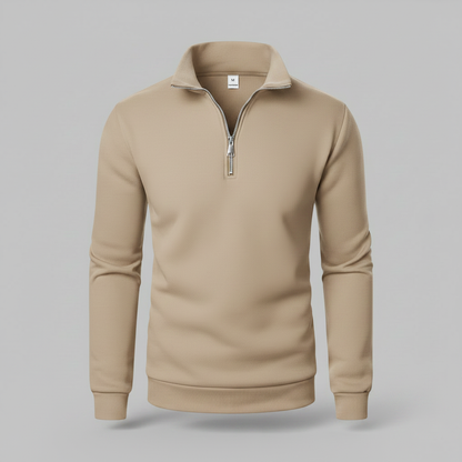 Sweatshirt Masculino com Gola Alta e Zíper Curto | Casual e Confortável