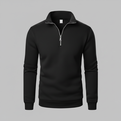 Sweatshirt Masculino com Gola Alta e Zíper Curto | Casual e Confortável
