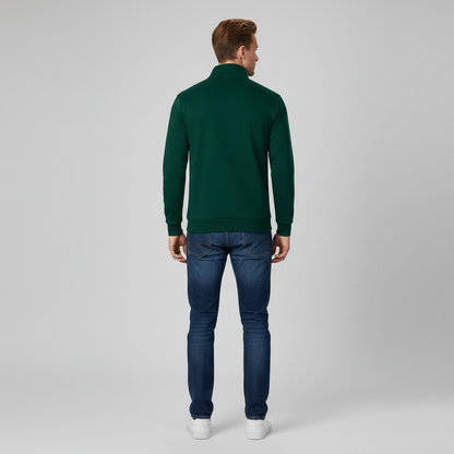 Sweatshirt Masculino com Gola Alta e Zíper Curto | Casual e Confortável