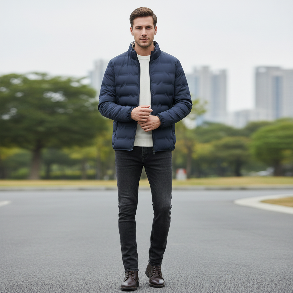 Jaqueta Masculina Leve Acolchoada | Design Slim e Resistente