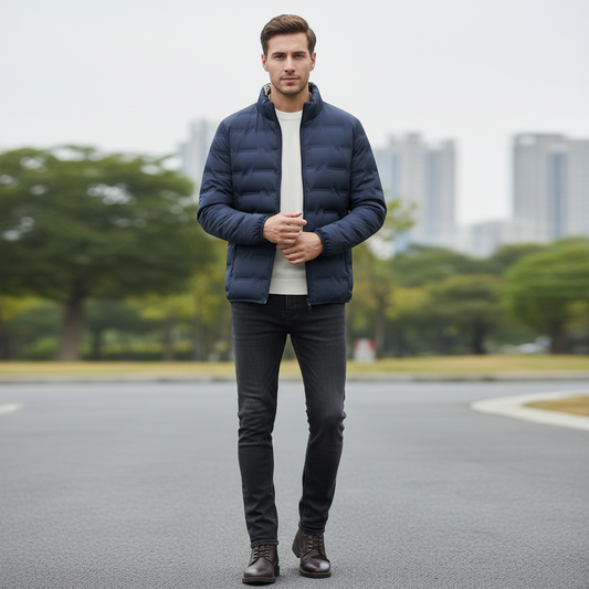 Jaqueta Masculina Leve Acolchoada | Design Slim e Resistente