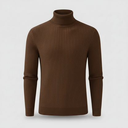 Suéter Masculino Gola Alta Canelado | Slim Fit Casual