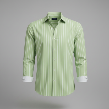 Camisa Listrada Masculina Slim Fit | Camisas Homem Elegantes