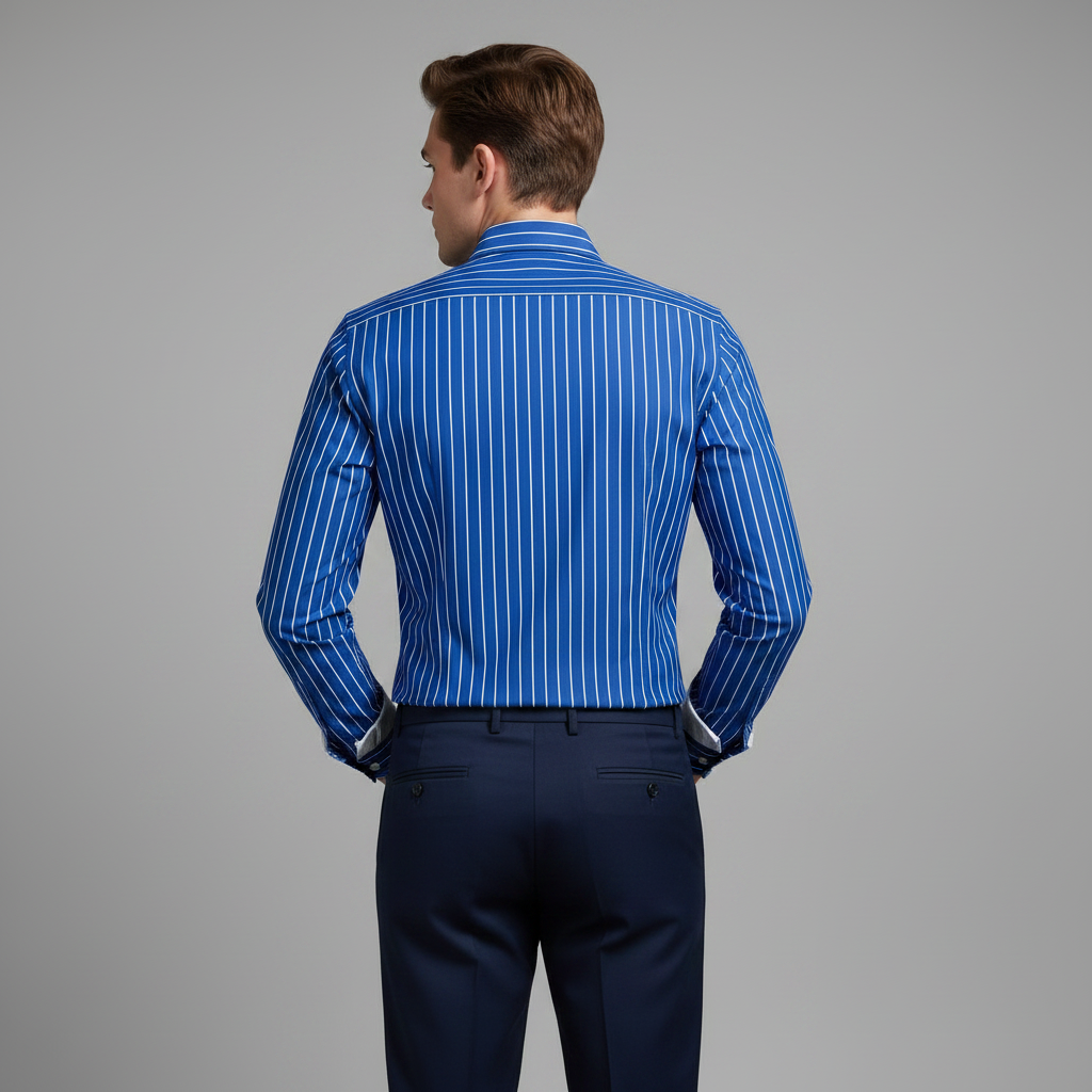 Camisa Listrada Masculina Slim Fit | Camisas Homem Elegantes