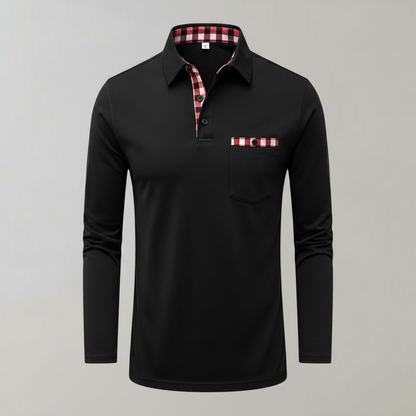 Camisa Polo Manga Longa Clássica | Polos Manga Comprida Homem
