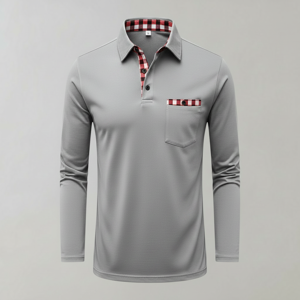 Camisa Polo Manga Longa Clássica | Polos Manga Comprida Homem