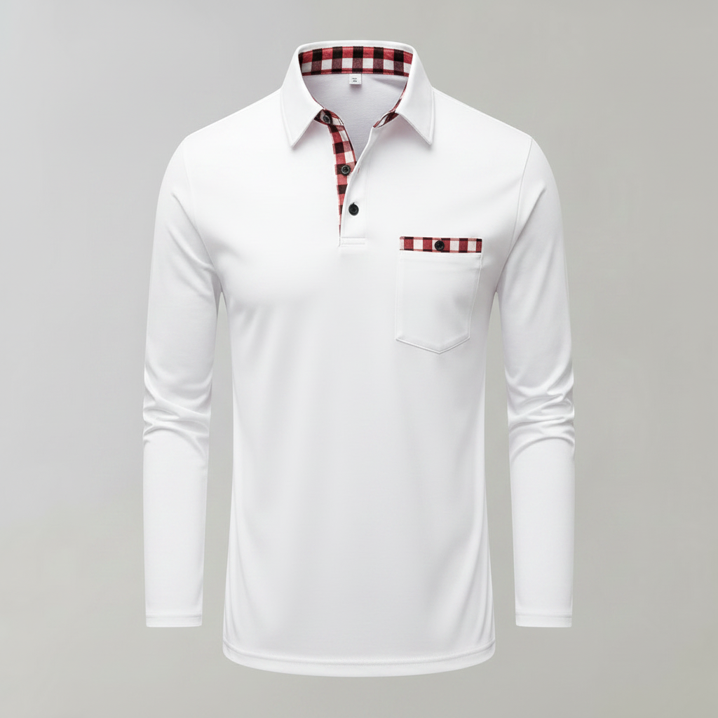 Camisa Polo Manga Longa Clássica | Polos Manga Comprida Homem