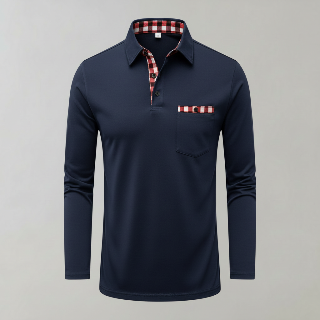 Camisa Polo Manga Longa Clássica | Polos Manga Comprida Homem