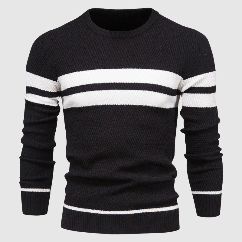 Suéter Elegante Listrado | Suéter Masculino Casual 1