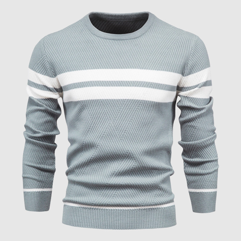 Suéter Elegante Listrado | Suéter Masculino Casual 4