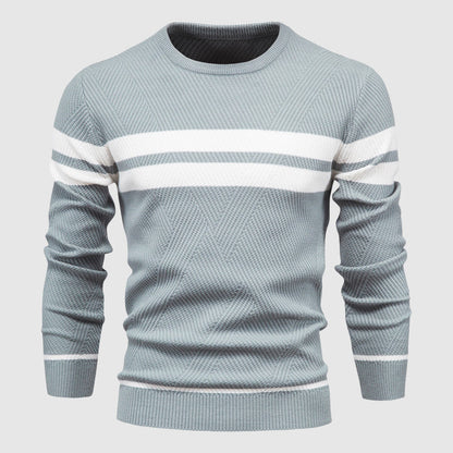 Suéter Elegante Listrado | Suéter Masculino Casual 4