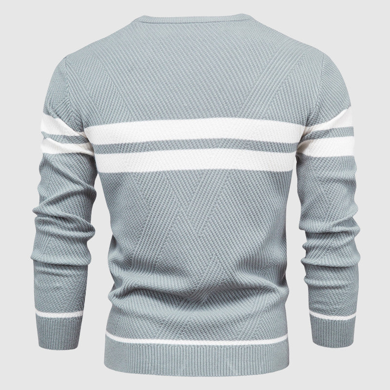 Suéter Elegante Listrado | Suéter Masculino Casual 5