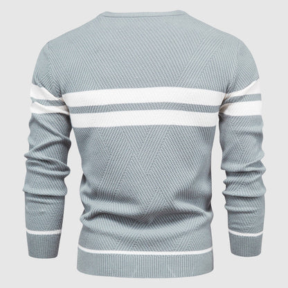 Suéter Elegante Listrado | Suéter Masculino Casual 5
