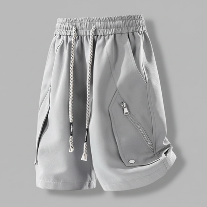Calção Para Homem Utilitário com Bolsos com Zíper | Calções Masculinos