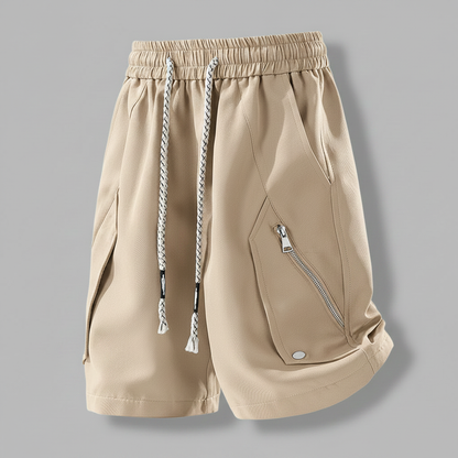 Calção Para Homem Utilitário com Bolsos com Zíper | Calções Masculinos
