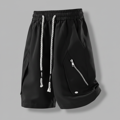 Calção Para Homem Utilitário com Bolsos com Zíper | Calções Masculinos